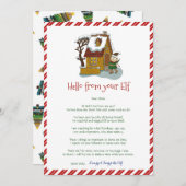 Kinder Weihnachts Mädchen Elf Hallo Brief Einladun Einladung (Vorne/Hinten)