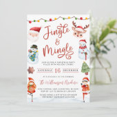 Kinder Weihnachts-Party Einladung (Stehend Vorderseite)