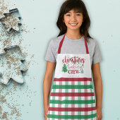 Kinder Weihnachtsbacken Crew Name Kariert Matching Schürze