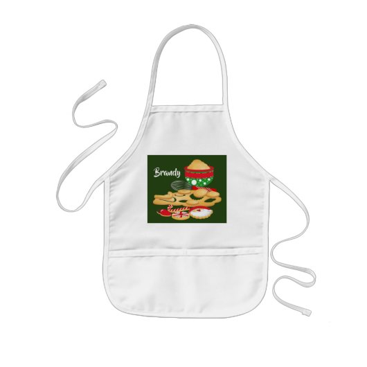 Kinder Weihnachtsbacken Schürze Name hinzufügen (Vorne)