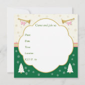 Kinder - Weihnachtsbaum, Ballerina, Nutcracker Einladung (Rückseite)