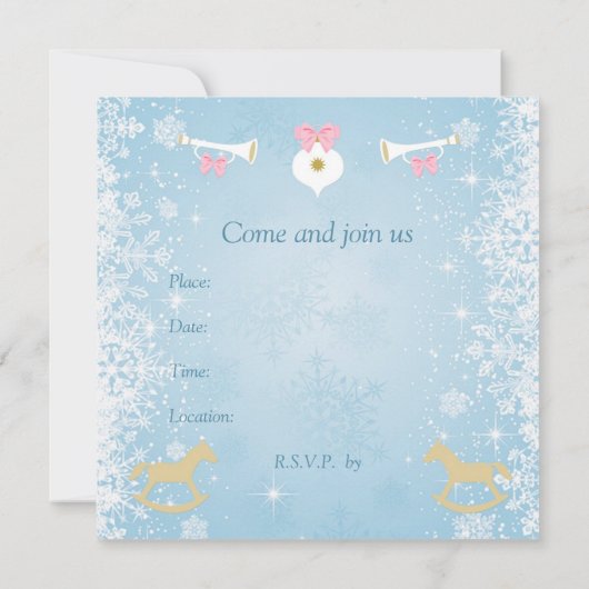 Kinder Weihnachtsbaum, Ballerina, Nutcracker, Part Einladung (Rückseite)