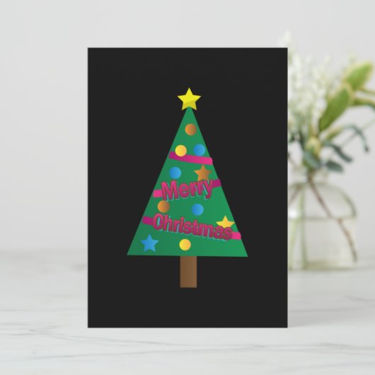 Kinder Weihnachtsbaum Save The Date (Stehend Vorderseite)