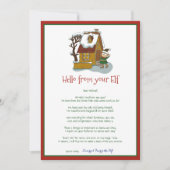 Kinder Weihnachtself-Junge Hallo Brief Einladung (Vorderseite)