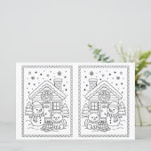 Kinder Weihnachtsfarbe Page Snowman (Stehend Vorderseite)