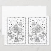 Kinder Weihnachtsfarbe Page Snowman (Vorne/Hinten)