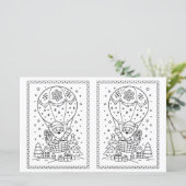 Kinder Weihnachtsfarben Page Santa Hot Air Ballon (Stehend Vorderseite)