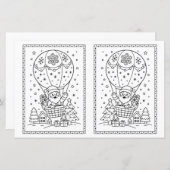 Kinder Weihnachtsfarben Page Santa Hot Air Ballon (Vorne/Hinten)