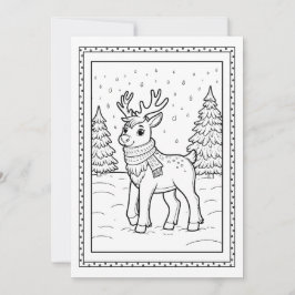 Kinder Weihnachtsfarbkarte Feiertagskarte