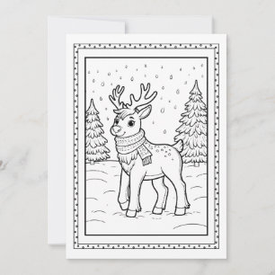 Kinder Weihnachtsfarbkarte Feiertagskarte