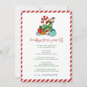 Kinder Weihnachtsjunge Elf Goodbye Letter Einladun Einladung (Vorderseite)