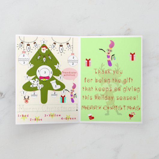 Kinder Weihnachtskarte Interaktive Karte (Innenseite)