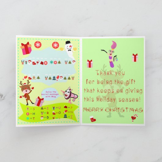 Kinder Weihnachtskarte Interaktive Karte (Innenseite)