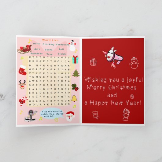 Kinder Weihnachtskarte Interaktive Karte (Innenseite)