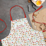 Kinder Weihnachtskeks Monster Gemusterter Urlaub Schürze<br><div class="desc">Diese niedliche "Cookie Monster" gemusterte Schürze bietet festlich dekorierte Weihnachtskekse in den Formen von Schneeflocken, Schneemännern, Weihnachtsbäumen, Ziergegenständen und Sternen. Personalisieren Sie sich mit dem Namen Ihres Lieblings-Cookie-Monsters für ein süßes, maßgeschneidertes Geschenk in diesem Jahr (und eine Chance, Sie werden sie dazu verleiten, noch mehr Kekse für alle zu genießen)!...</div>