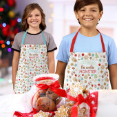 Kinder Weihnachtskeks Monster Gemusterter Urlaub Schürze