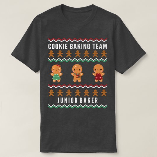 Kinder Weihnachtskoch Backteam Junior Bäcker T-Shirt (Design vorne)