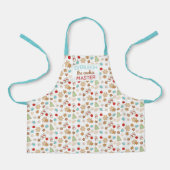Kinder Weihnachtskochtmeister Gemusterter Feiertag Schürze (Vorderseite)