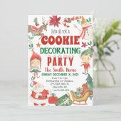 Kinder Weihnachtskochtöpfe dekorieren Party Einlad Einladung (Stehend Vorderseite)