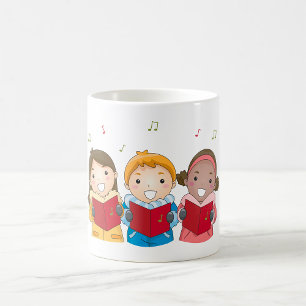 Kinder Weihnachtslieder Sänger Winter Fest Chor Kaffeetasse