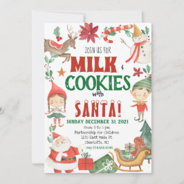Kinder - Weihnachtsmilch und Cookies Einladung