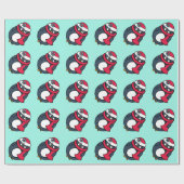 Kinder Weihnachtspinguine Wrapping Paper Geschenkpapier (Flach)