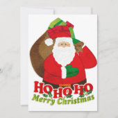 Kinder Weihnachtszeit Party Einladung Santa Rot &  (Vorderseite)