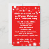 Kinder Weihnachtszeit Party Einladung Santa Rot & (Rückseite)