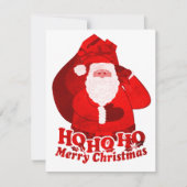 Kinder Weihnachtszeit Party Einladung Santa Rote (Vorderseite)