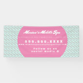 Kinder Wellness-Center Bus Party Vermietung rosa P Banner (Horizontal)