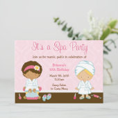 Kinder Wellness-Center Party Einladung (Stehend Vorderseite)