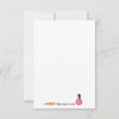 Kinder Wellness-Center Party Einladungen mit Lipst (Rückseite)