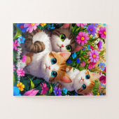 Kinder Welpen und Kitten Garden Adventure Puzzle (Horizontal)