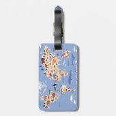 Kinder Weltkarte Gepäckanhänger (Rückseite vertikal)