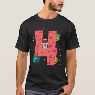 Kinder Weltraum Moon Planets für 4. Geburtstag Kin T-Shirt