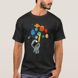 Kinder Weltraumgalaxie Astronaut Universum Planete T-Shirt