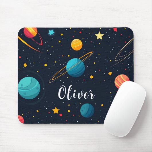 Kinder Weltraumplaner Niedliche Mäuse Mat Mousepad (Mit Mouse)