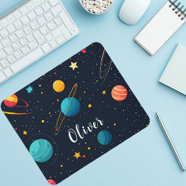 Kinder Weltraumplaner Niedliche Mäuse Mat Mousepad