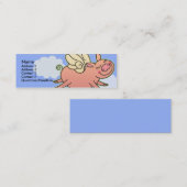Kinder, wenn Schweine dünne Visitenkarten fliegen Mini Visitenkarte (Vorne/Hinten)
