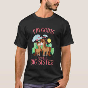 Kinder werden 2022 eine große Schwester Pferde Gef T-Shirt