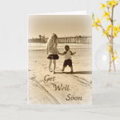 Kinder werden bald gesund karte (Gelbe Blume)