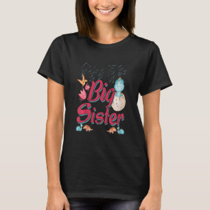 Kinder werden eine große Schwester 2023 Dinosaurie T-Shirt