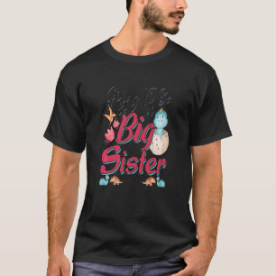 Kinder werden eine große Schwester 2023 Dinosaurie T-Shirt