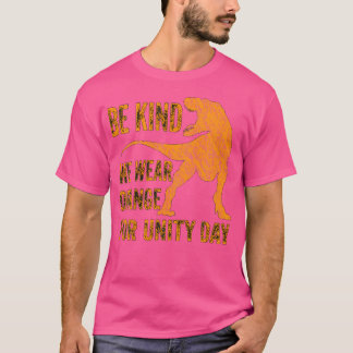 Kinder werden freundlich wir tragen Orange Unity D T-Shirt