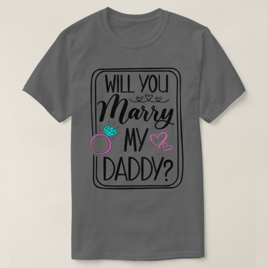 Kinder werden Sie meinen Daddy Verlobung Mama Vate T-Shirt (Design vorne)
