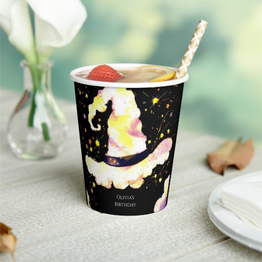 Kinder Whimsical Magic Wizard Geburtstag Pappbecher (In Situ)