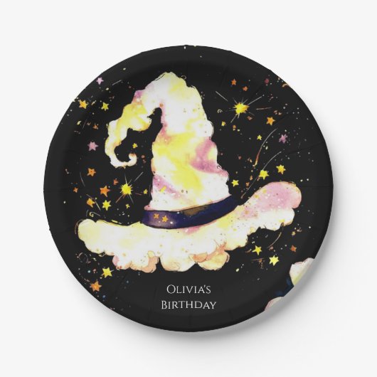 Kinder Whimsical Magic Wizard Geburtstag Pappteller (Vorderseite)