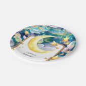 Kinder Whimsical Moon Geburtstag Pappteller (Schrägansicht)
