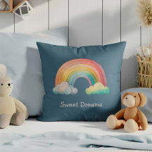 Kinder Whimsical Pastell-Regenbogen in Wolken