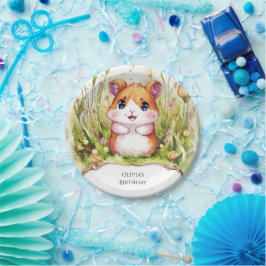 Kinder Whimsisches Hamster Geburtstag Pappteller